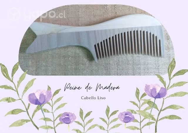 Peine De Madera Para Cabello Liso