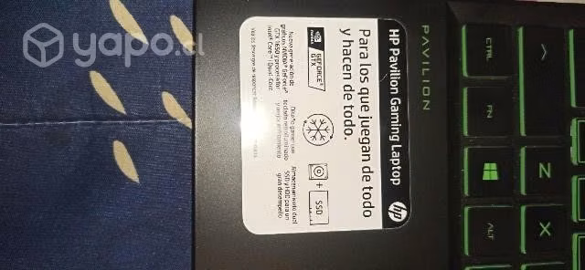 Notebook HP pavilion gaming + silla gamer negra - Imagen 3