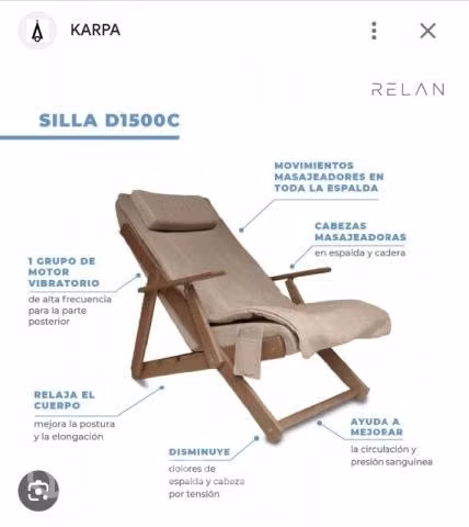 Silla masajeadora eléctrica