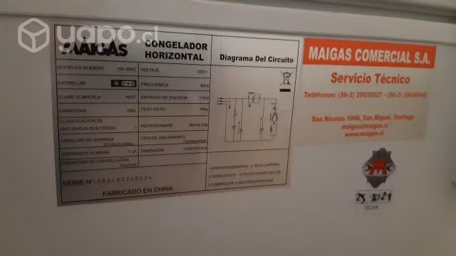Congeladora Maigas 295 litros - Imagen 3