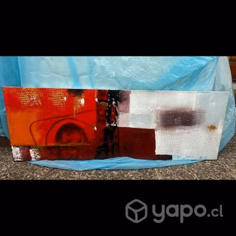 Cuadro Óleo 40x120 cm. Abstracto