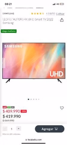 Smart Tv Samsuns 55