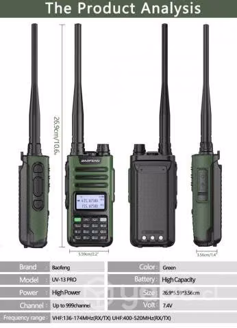 Radio BaoFeng UV-13 PRO Alta Potencia 10W Doble Ba - Imagen 2