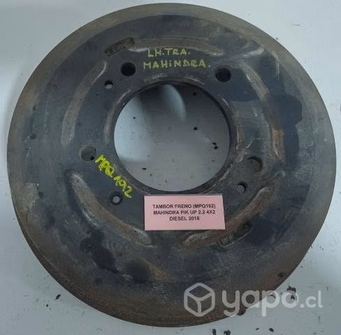 Tambor Freno (MPQ192) Mahindra Pik Up 2.2 4x2 2018