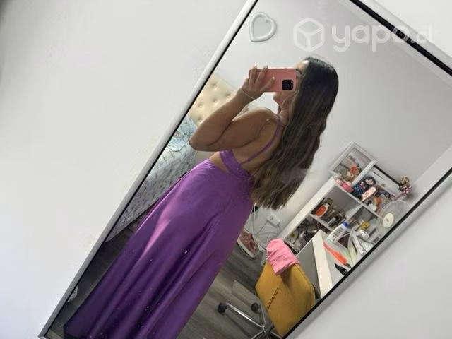 Vestido largo fiesta morado club mol
