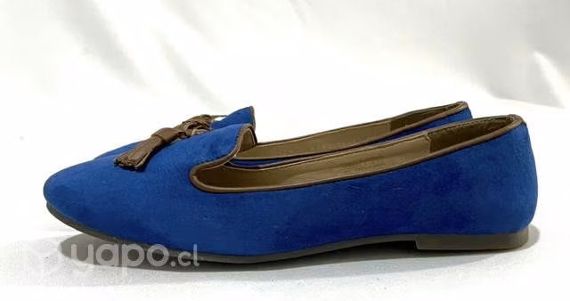 Zapato Plano de Tela Marca Dimensión Azul N*37