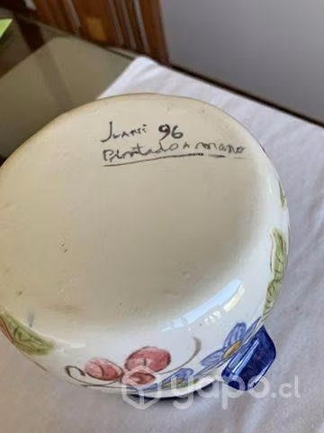 Jarro con asas pintado a mano 1996