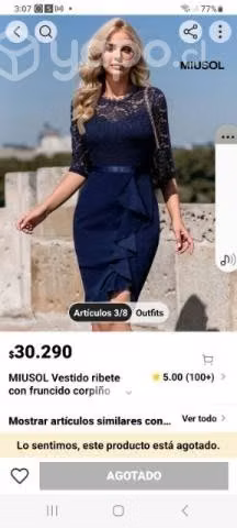 Vestido nuevo talla M azul