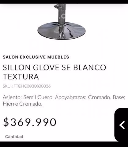 Sillón Hidráulico Peluqueria barberia