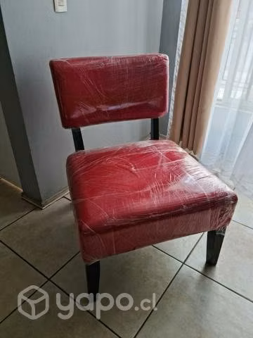 Poltrona roja de tela (nueva) - Imagen 3