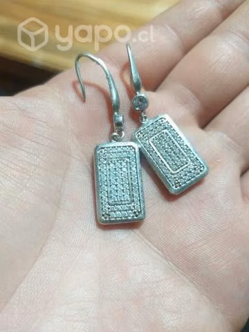 Aros de plata con sircones