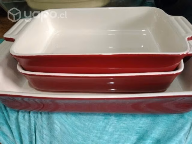 Juego de budineras rojo 15 mil
