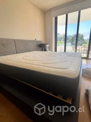 Cama japonesa + base sólida + 2 veladores - Imagen 4
