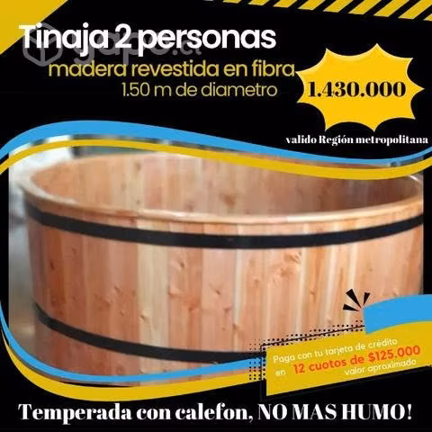 Tinaja revestida en fibra.