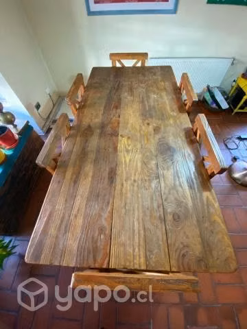Comedor madera pino oregón rústico