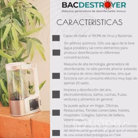 Máquina generadora de desinfectante