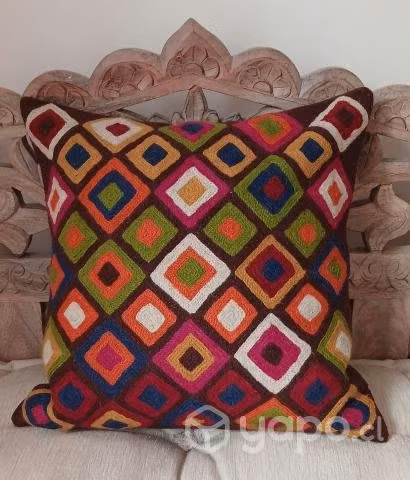 Funda Cojín Bordado Kilim India - Imagen 2