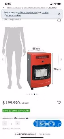 Estufa Urssus Trotter a gas y eléctrica