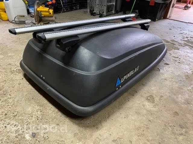 Porta equipaje alpinblau + barras de riel abierto