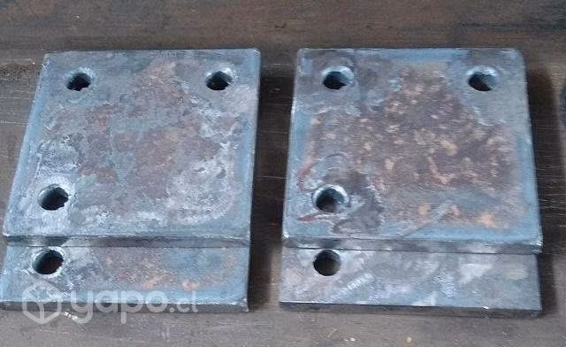 Placa metalica con o sin perforacion