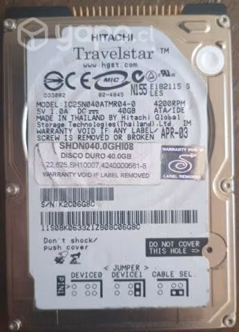 Pack de 6 Discos Duros Sata de 160gb a 15gb