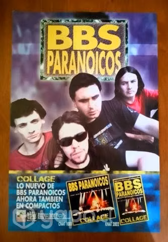 Afiche Bbs Paranoicos Collage año 1998