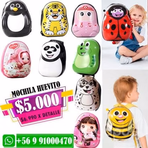 Mochila tipo huevito para niños