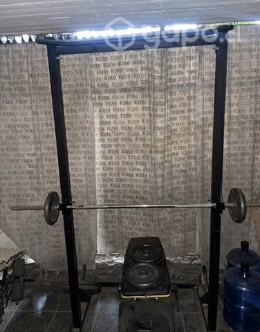 Rack Gym - Banca Reclinable - 2 Discos 10k c/u