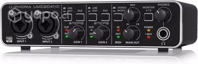 Interfaz Audio Behringer U-phoria Umc204hd 
