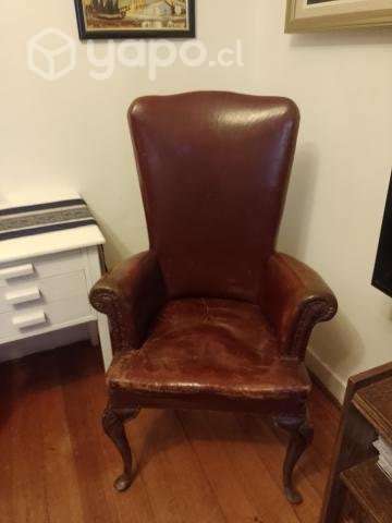 Sitial sillon antiguo de cuero - Imagen 3