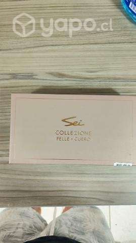 Billetera marca Sei nueva, de cuero, con caja - Imagen 2