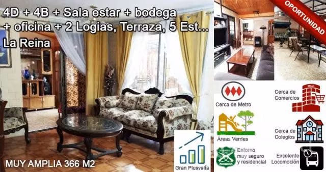 Casa Amplia, sector muy seguro, La Reina