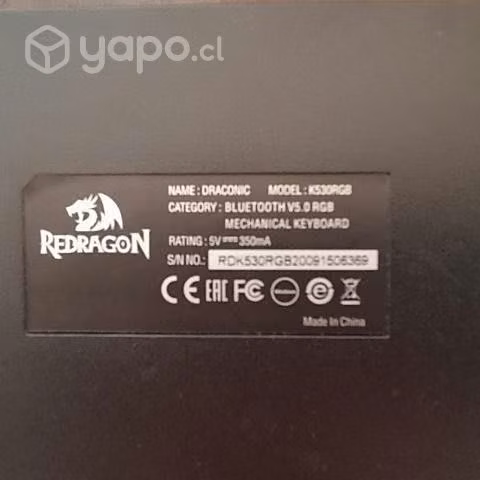 Teclado mecánico RGB RED DRAGON