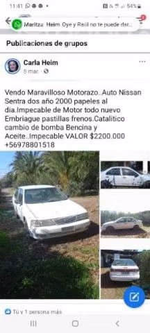 Maravilloso Motorazo Nissan Sentra 2