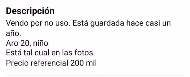 Bicicleta Bianchi 20'