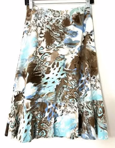 Falda Elasticada Marca Colori Talla Xs Celeste