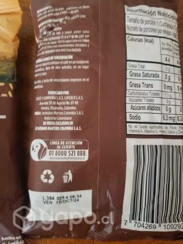 Café puro 100% Colombiano