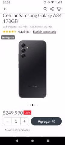 Celular Samsung a34 - Imagen 2