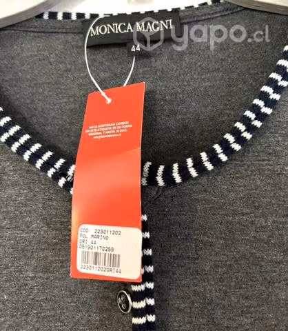 Polera Elástica Entallada Marca Mónica Magni 40/42 - Imagen 4