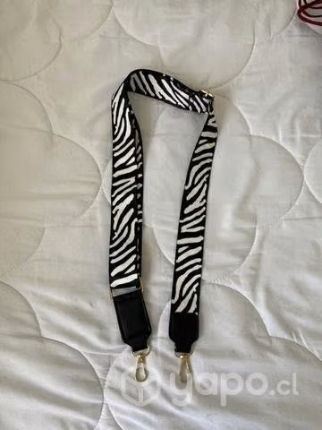 Strap de cartera zebra y blanco