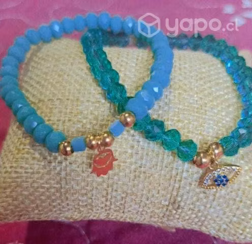 Hermosas pulseras de cristal