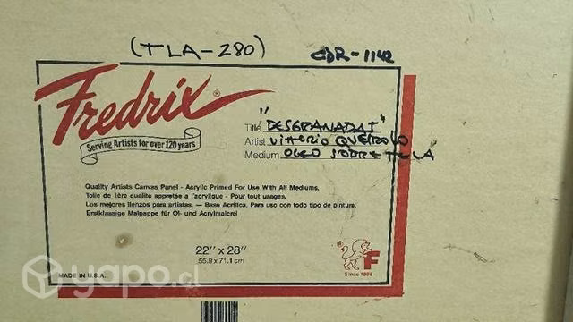 Cuadro vitorio Queirolo en óleo. - Imagen 3
