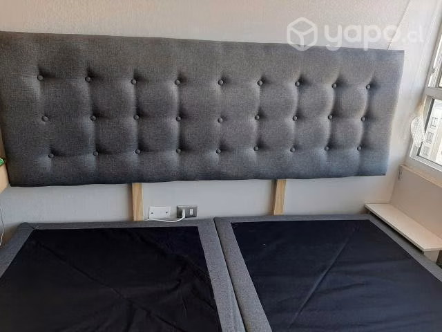 CAMA RESPALDO Buen Estado 2x2m súper king