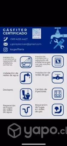 Gasfiter certificado Sec