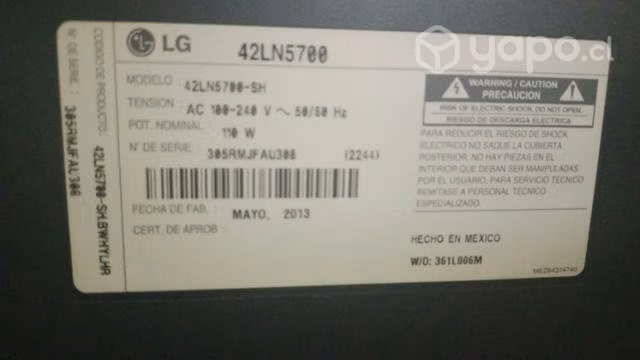 Led de 42 pulgadas. En buenas condiciones