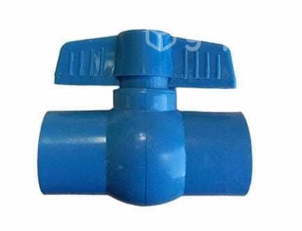 Llave paso bola pvc celeste sin hilo