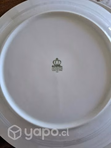 Juego loza porcelana Florencia