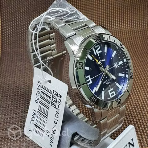 Reloj casio mtpvd01d-2b hombre metal wr50m tienda - Imagen 2
