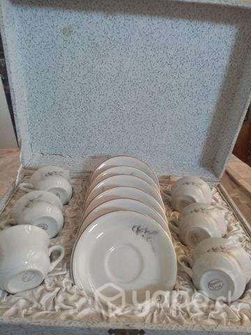 Juego café loza antiguo valor conversable - Imagen 4