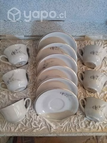 Juego café loza antiguo valor conversable